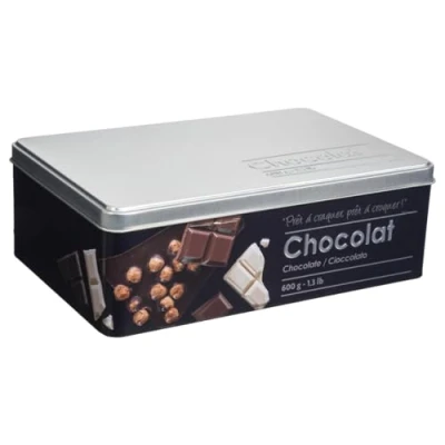 Imagen de Marca+Desconocida Caja de Alimentos Relief II Tableta chocolate 20,2 x 13,2 6,7 cm Hierro y estaño Negro