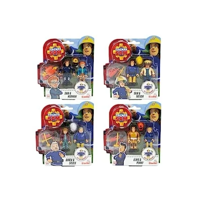 Imagen de Simba Sam el Bombero Juego de Dos Personajes articulados 7,5 cm, con Accesorios Surtidos, + 3 años, Multicolor, Piccolo (109251043038)