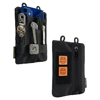 Imagen de VIPERADE VE1 P EDC Bolsa de Herramientas Organizador pequeña Bolsas Bolsillo Multiherramienta Nailon para Linterna, Cuchillo (Negro)