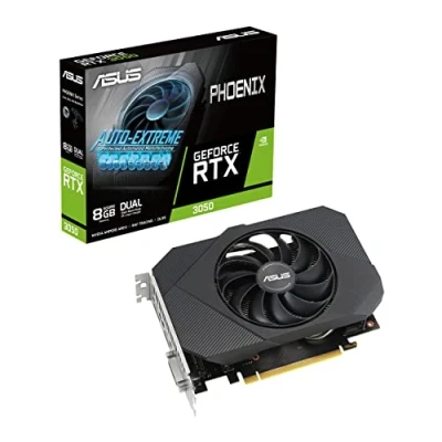 Imagen de ASUS Phoenix NVIDIA GeForce RTX 3050 V2 Tarjeta Gráfica Gaming (PCIe 4.0, 8GB GDDR6, HDMI 2.1, DisplayPort 1.4a, Ventiladores Axial tech, Placa de Protección, Auto Extreme)