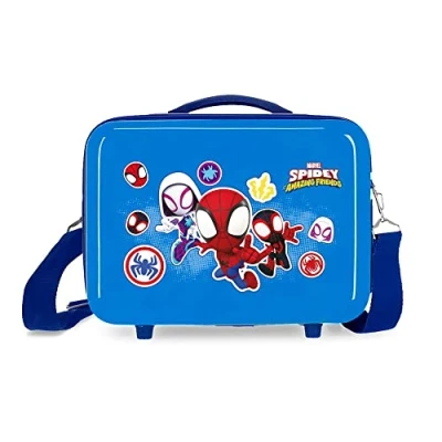 Imagen de Marvel Spiderman go webs Neceser Adaptable con Bandolera Azul 29x21x15 cms Rígido ABS 9,14L 0,6 kgs