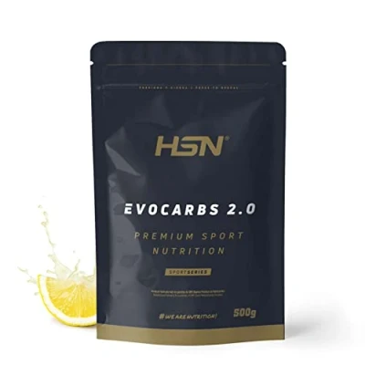 Imagen de Bebida Isotónica en Polvo Evocarbs 2.0 de HSN Sabor Limón 500 g = 13 Tomas por Envase Carbohidratos Sin Gluten y Electrolitos No GMO, Vegano