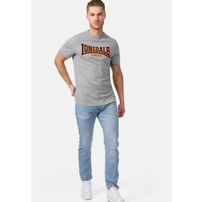 Imagen de Lonsdale Schmale Passform Classic Camiseta estampada, Hombre, Talla: Small, Marl grey