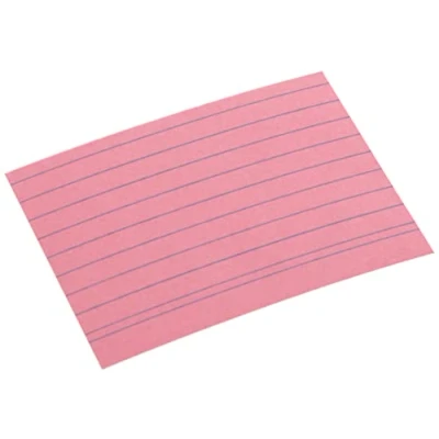 Imagen de herlitz Tarjetas A8 a rayas, color rosa, 100 unidades