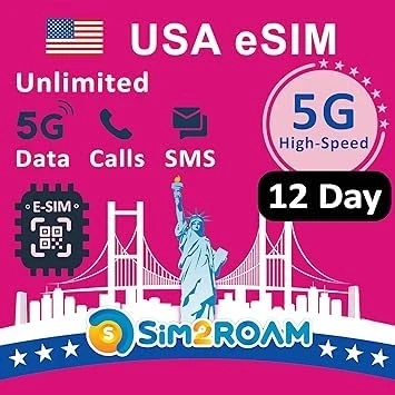 Imagen de Tarjeta eSIM prepagada de Estados Unidos, datos ilimitados Internet 5G/4G en Unidos (Hawaii incluido)+datos baja velocidad Canadá y MéxicoLlamadas mensajes texto