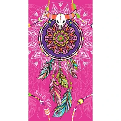 Imagen de Miracle Home. Toalla Microfibra Atrapa sueño, 100% Poliéster, 95 X 175 Cm. Rosa. 11806