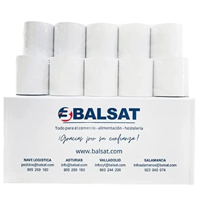 Imagen de BALSAT Rollo Ticket 80x80 Termico 8 ud. Papel Impresoras TPV