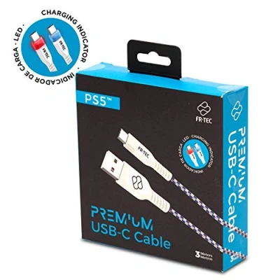 Imagen de Cable USB FR TEC C, Para PS5, 3 m, Blanco