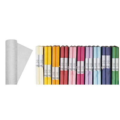Imagen de Ciao Mantel de rollo papel damasco, blanco, rayas, color, 7m x 120cm (34029)