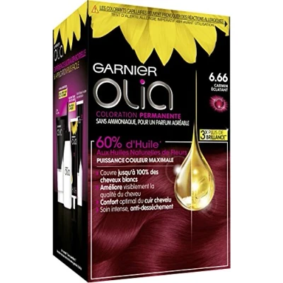 Imagen de Garnier Olia Coloration Permanente à l’Huile Sans Ammoniaque Carmin 6.66 Eclatant