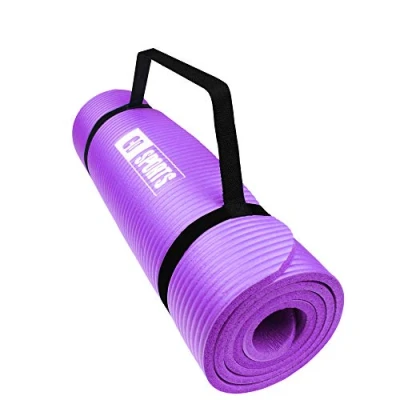 Imagen de CalmaDragon 85611 Esterilla para Yoga NBR, Colchoneta Antideslizante, Ideal Pilates, Ejercicios, Fitness, Gimnasia, Estiramientos (Púrpura, 183 x 60 1 cm)