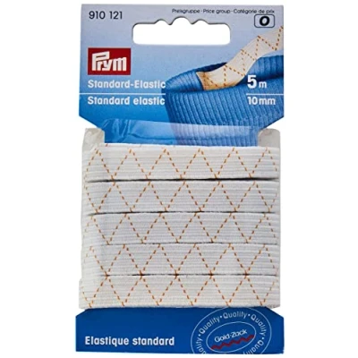 Imagen de Prym Elastic, Caucho, White, 10 mm, weiß, 5 m