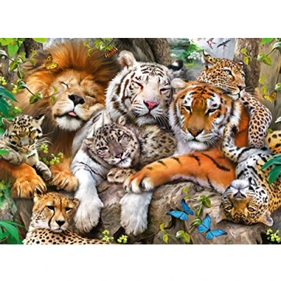 Imagen de Ravensburger Puzzle: Grandes Felinos, Puzzles Niños 8 Años, Puzzle años o Más, para Adultos, Rompecabezas Niños, 200 piezas XXL, Regalo Niño