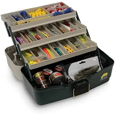 Imagen de PLANO Eco Friendly Three Tray Tackle Box Organizer, Portable Storage Tool box, Small parts, Removable Trays, Fishing, Beading, School or Office Supplies Crafting Materials