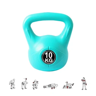 Imagen de MAGIC SELECT Pesa Rusa de 10kg. Kettlebell Hormigón con Mango Ergonómico. Mancuerna para Entrenamiento Muscular en Casa y Gimnasio.