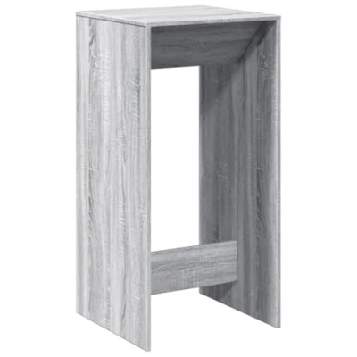 Imagen de vidaXL Mesa Alta de Bar Madera ingeniería Gris Sonoma 51x50x103,5 cm, Bar, mesita Cocina, mesas Pub