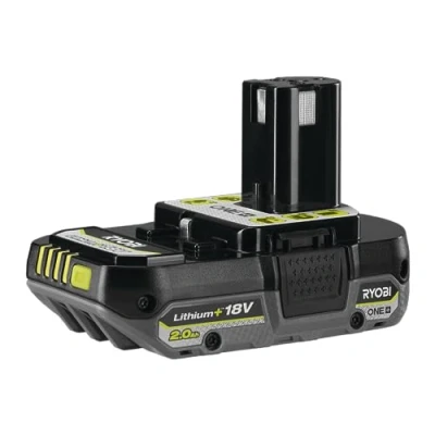 Imagen de RYOBI Batería 18V One+ Lithium+ 2.0 Ah Compatible con Más de 200 Herramientas Bricolaje, Jardinería, Limpieza, Automoción, etc 4 Indicadores Nivel Carga Resistente RB1820C