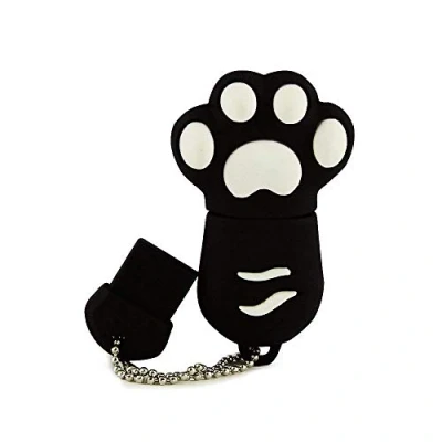 Imagen de Ulticool Pata de Gato 8 GB Cat Paw Memoria Almacenamiento Datos USB Flash Pen Drive Memory Stick Blanco y Negro