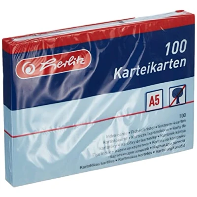 Imagen de Herlitz 1150507 Tarjetas A5, Color Azul A5