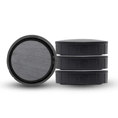 Imagen de MAUL MAULsolid, Paquete SB, imanes pequeños e irrompibles para un Uso versátil, Redondos con diseño Moderno, diámetro de 32 x 9,6 mm, 4 Unidades, Color Negro