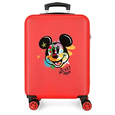 Imagen de Disney Have a Good Time Mickey Street Spray Maleta de Cabina Rojo 38x55x20 cms Rígida ABS Cierre combinación Lateral 35L 2 kgs 4 Ruedas Dobles Equipaje Mano