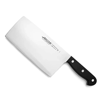 Imagen de Arcos Cuchillo Carnicero Nitrum Acero Inoxidable y Hoja 200 mm. 400 gr. Uso prolongado pesado. Mango ergonómico Polioximetileno POM. Serie Universal. Color Negro.