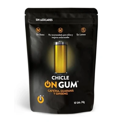 Imagen de WUGUM Chicle On Funcional para realizar Deporte extremo Activa el Cuerpo y la Mente Dosis Extra de Energía Sabor a Menta Vainilla Max 3 chicles al día Contiene 10