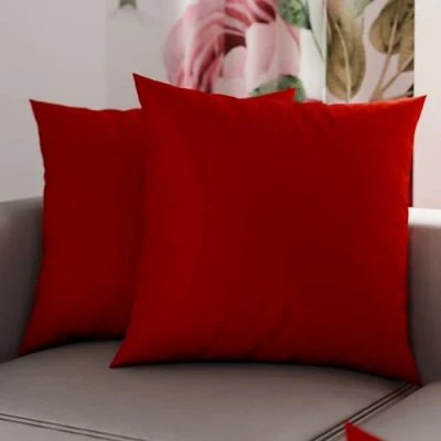 Imagen de PETTI ARTIGIANI ITALIANI Par de Fundas Almohada 80x80 cm, Pareja Funda Cojín Lisas Burdeos, 100% Microfibra Hipoalergénica, Made in Italy