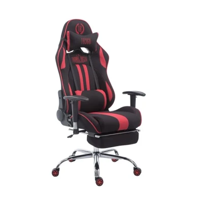 Imagen de Silla Racing XL Limit En Tela I Gaming con Base De Metal Ordenador Altura Regulable Gamer Giratoria Color:, Color:Negro/Rojo, Reposapiés:con reposapiés