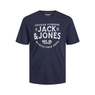 Imagen de JACK &amp; JONES Jjjeans tee SS O Neck Camiseta, Azul Marino, S para Hombre