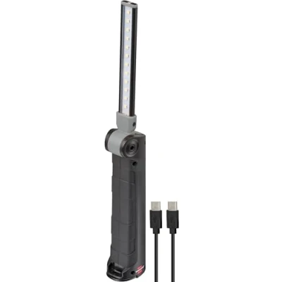 Imagen de Brennenstuhl Linterna de trabajo LED SANSA 401 A con batería recargable e imán (máx. 80h duración luz, 400+70lm, plegable hasta tamaño bolsillo, incl. cable carga USB C)