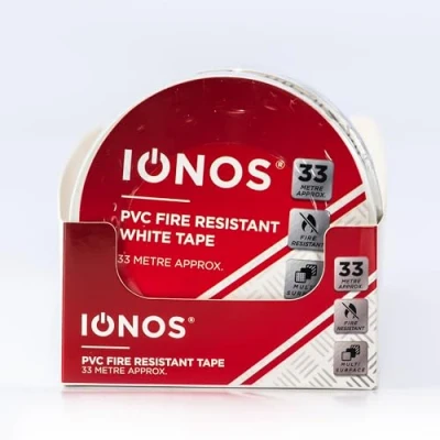 Imagen de Status: IONPVCWHT1PKX12 Cinta de PVC (33 m, resistente al fuego, multisuperficie), color blanco