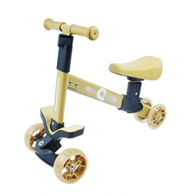 Imagen de Calma Dragon Triciclo GDKWP02, Bicicleta sin Pedales para Niños, Correpasillos Bebes, Bici niños con Sillín Regulable, Ruedas Luces Led (Amarillo)