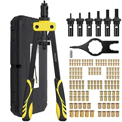 Imagen de Proster Remachadora de Tuercas Profesional con 150 Manual 60HRC Manija 36cm Pistola M3 M10 para Garaje Taller Construcción Bricolaje Industria