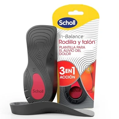 Imagen de Scholl In Balance, Plantillas Biomecánicas para el Alivio del Dolor de Rodilla y Talón, Calma Dolor, Pack 2 Plantillas, Talla S (37 39,5)