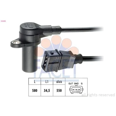 Imagen de FACET 9.0238 Sensor de Cigueñal Made in Italy OE Equivalent OPEL: Astra G CC, Berlina, Zafira A