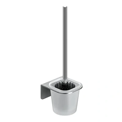 Imagen de WEISSENSTEIN Escobillero Baño Pared Adhesivo Acero Inoxidable Escbillero WC Portaescobillas de y Vidrio