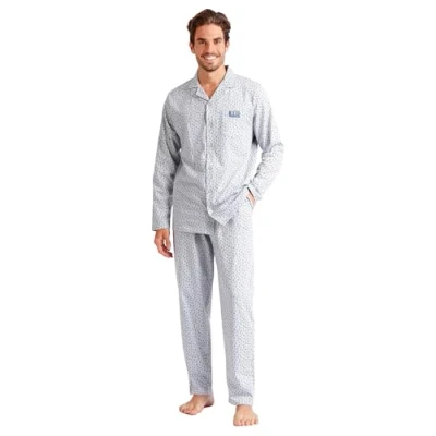 Imagen de Antonio Miro Abierto Manga Larga Typewriter Pijama, Hombre, Talla: Large, Gris jaspe