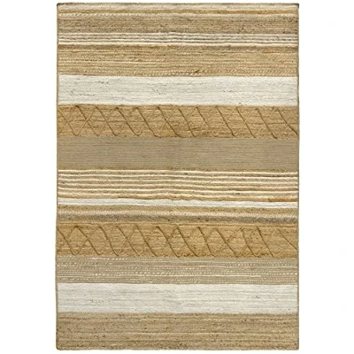 Imagen de HAMID Alfombra de Yute Sofía, 100% Fibra Natural, Suave, Tejida a Mano, Salón, Comedor, Dormitorio, Pasillos, Entrada, (170x120cm)