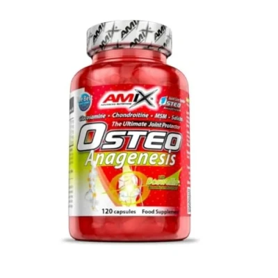 Imagen de AMIX Complemento Alimenticio Osteo Anagenesis en Formato de 120 Cápsulas Alto Contenido Glucosamina y Condroitina Ayuda a Proteger tus Articulaciones
