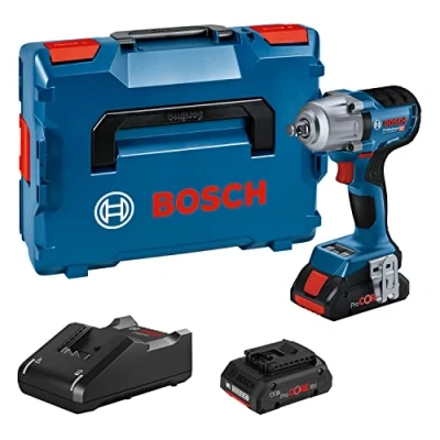 Imagen de Bosch Professional 18V System GDS 450 HC Atornillador de impacto a batería (Brushless, Nm, 800 Nm par arranque, módulo Connectivity, 2 baterías ProCORE 4.0Ah, en L BOXX)