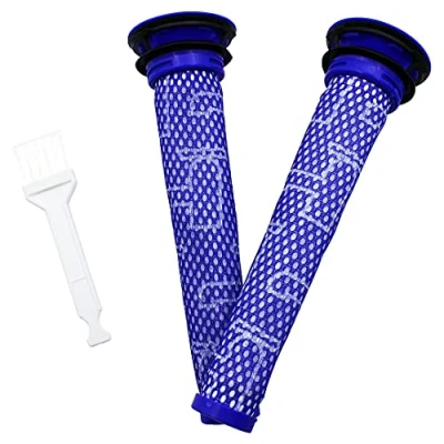 Imagen de KENSHIRE Prefiltros para aspiradora, paquete de 2 unidades, compatibles con Dyson DC58, DC59, V6, V7, V8, repuesto # 965661 01 filtro lavable
