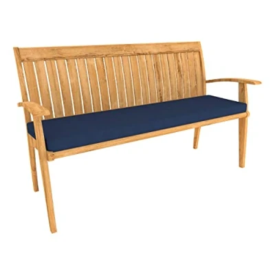Imagen de POKAR Cojín para Banco De Jardín Silla Interior/Exterior Cojínes Muebles Asiento (200 x 40 5, Azul Oscuro)