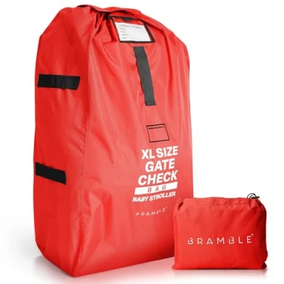 Imagen de Bramble Bolsa Extra Grande de Transporte Viaje para Silla Paseo Bebé, Coche, Cochecito Infantil Durable e Impermeable con Poliéster 600D 120 cm x 60 (Rojo)
