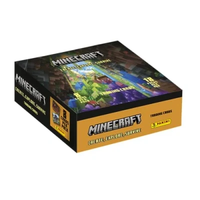 Imagen de Panini Minecraft Trading Cards 3 Create, Explore, Survive Caja de 18 Fundas (004734BOX18F)