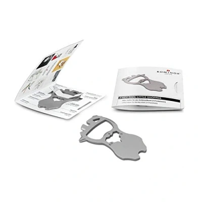 Imagen de ROMINOX Key Tool // Little Shopper Llavero de acero inoxidable 14 funciones con descripción