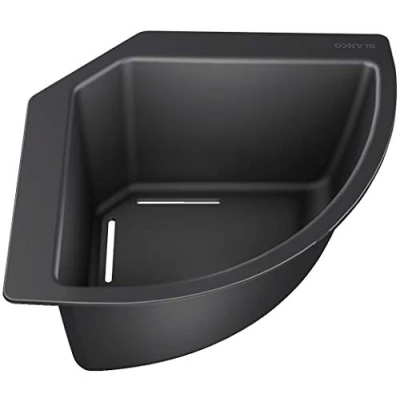 Imagen de BLANCO 235866 Recipiente esquinero para alimentos y vajilla, 1 pieza, 215 mm x mm, color negro
