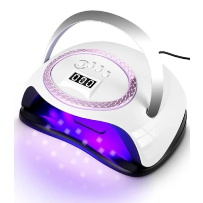 Imagen de 288W Lámpara Secadora UV Uñas, Lampara Uñas Semipermanentes, LED Profesional con 4 Temporizador, Sensor de Automático, Secador Para Manicura/Pedicura, Salón o Hogar