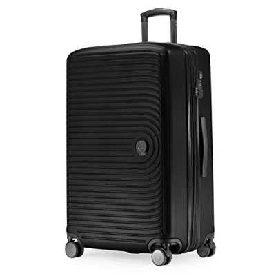 Imagen de HAUPTSTADTKOFFER Mitte Maleta Rígida Mediana, TSA, 4 Ruedas, Equipaje Facturable con Ampliación de Volumen 8 cm, 68 88 L, Negro