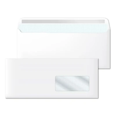 Imagen de Sobres Blancos, de Papel, Papel Americanos con Ventana Derecha, Envio para Documentos, Sobre Cierre Autoadhesivo Blanco tamaño 220 x 110 mm SIDI (1000 unds)